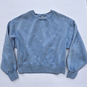 Light Blue Washed Crewneck Sweatshirt